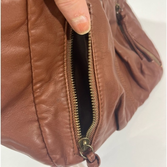 SCARLETON Faux Leather Crescent Shoulder Hobo Bag Boho Cocoa Brown - Picture 3 of 12